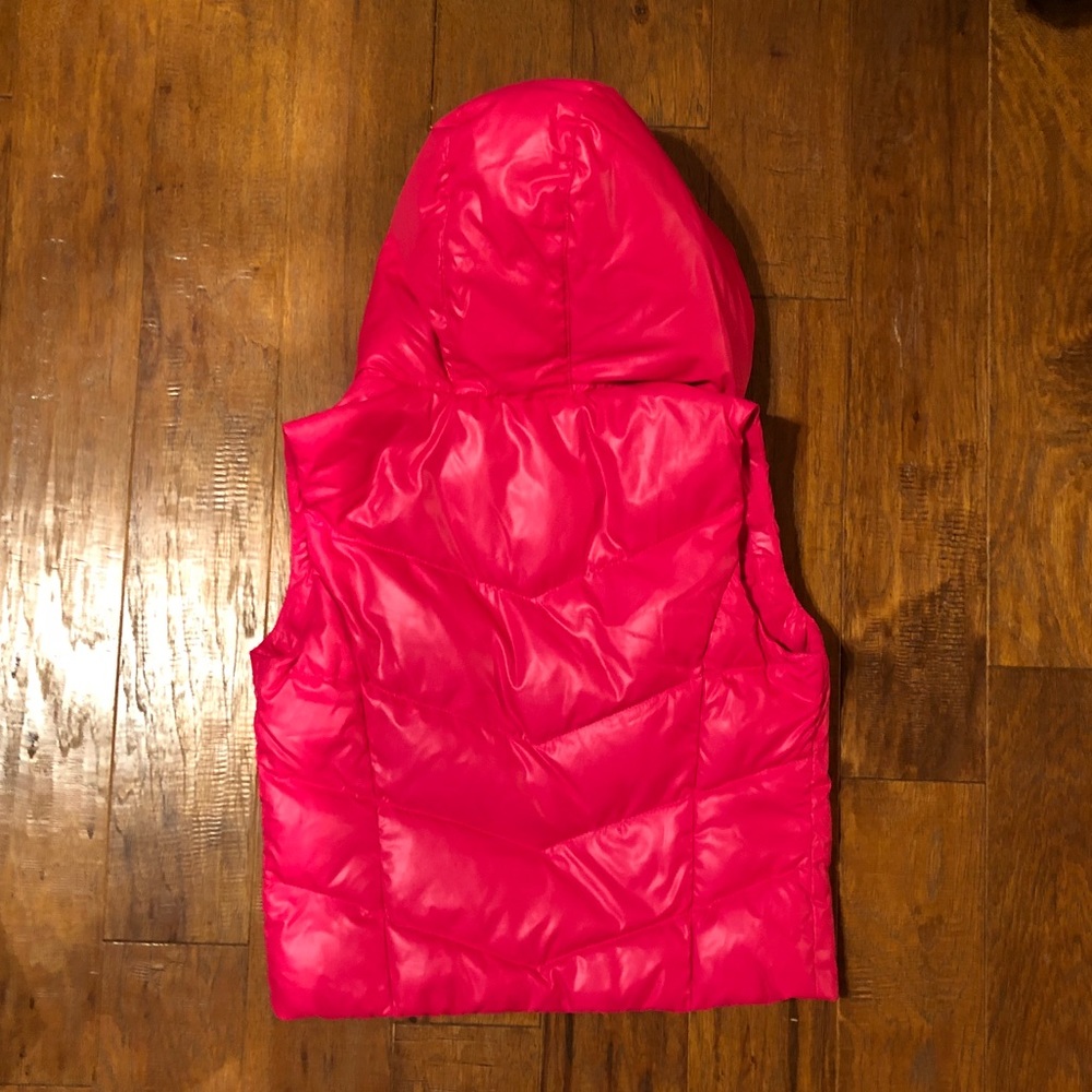 Hollister Hot Pink Puffer Vest Large EUC - Picture 4 of 5